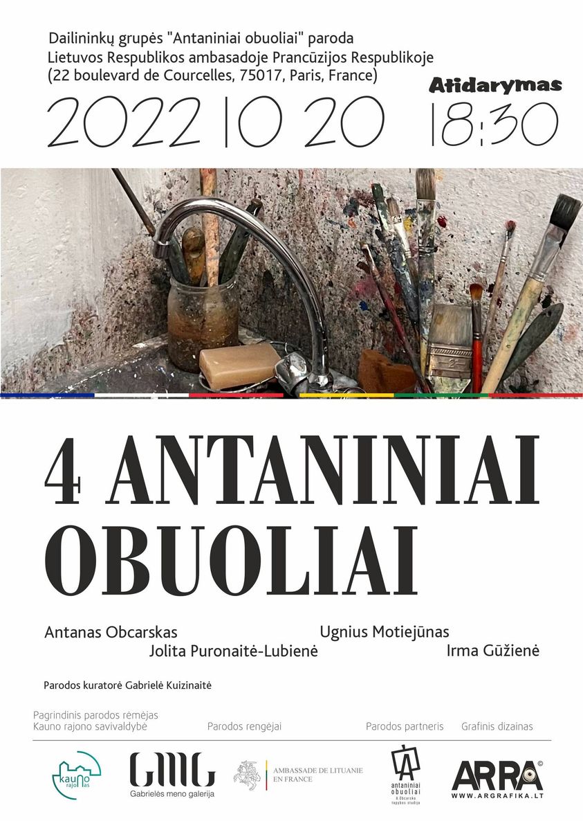 Parodos „4 antaniniai obuoliai“ plakatas